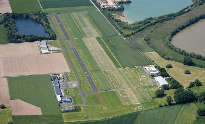 Aerial image of the Porta Westfalica airfield